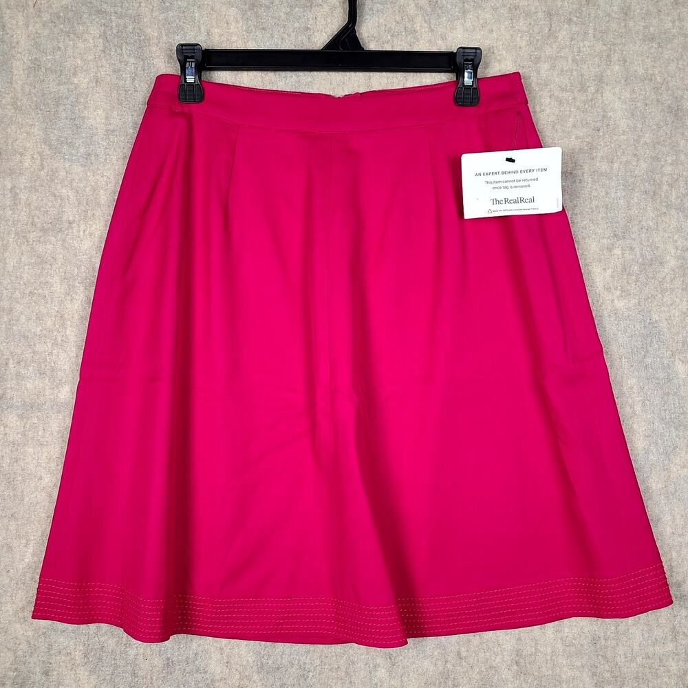 Armani Collezioni Women's Hot Pink A Line Lined Skirt Back Zip Sz 10 (Real Real)
